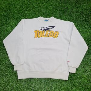 Vintage Toledo Rockets Sweatshirt Womens Medium 21x25 White